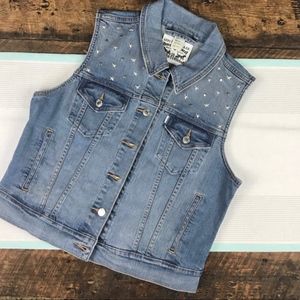 Levis Studded Denim Jean Vest
